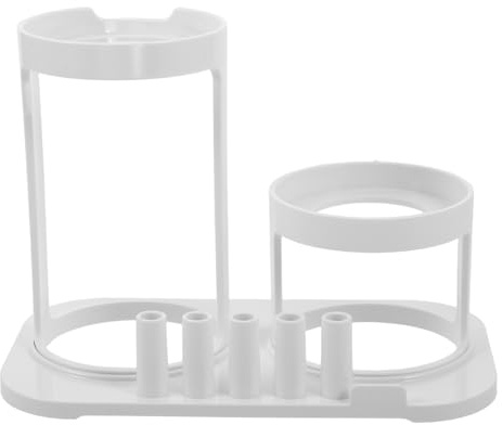 iplusmile Soporte para Irrigador Dental de Plástico Blanco, Organizador Compacto para Baño y Ducha Montaje en Pared que Previene Acumulación de Agua y Ofrece Acceso Rápido