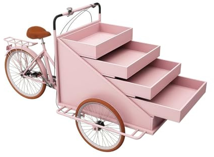Vending Fahrradwagen, multifunktionaler Outdoor-Einzelhandelsständer für Marktstand, kulturelle Aktivitäten