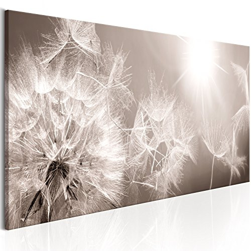 murando - Leinwandbild Blitz Pusteblumen Natur, 150x50 cm, 1-teilig, modern | Hochwertige Leinwand, sofort aufhängbar, ideal fürs Wohn- oder Schlafzimmer, wasserfest und lichtecht, langlebig, stilvoll