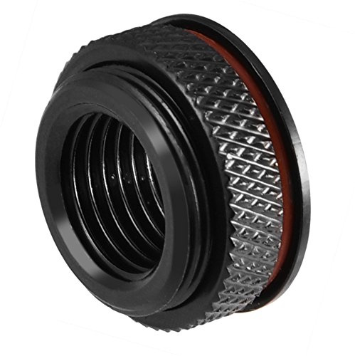 Richer-R G1 / 4 Gewinde PC Wasserkühlung Adapter, Metall International G1 / 4 Gewinde Fitting Adapter,Geeignet für Computer Wasserkühlung Schwarz