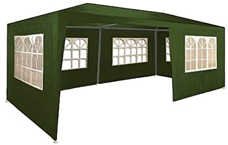 MaxxGarden Gazebo - Tenda da Giardino 3x6m - Padiglione Pieghevole con Pareti Laterali - Impermeabile per Esterno - Tenda per Feste ed Eventi - Verde
