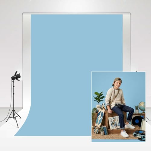 Kate Studio Hintergrund Fotografie 1.8x2.7m Himmelblau Mikrofaser Hochzeit Hintergrund Hautfreundliche Zeitschrift Werbung Shooting Zubehör