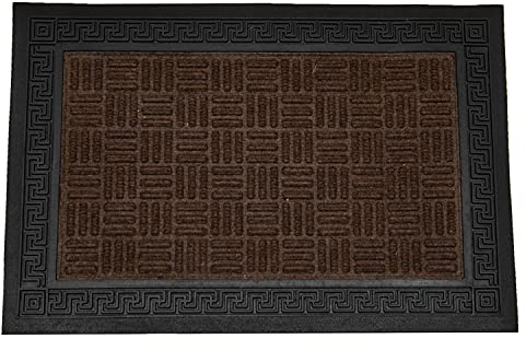ASAB Welcome Door Mats Outdoor Indoor Heavy Duty Shoe Boot Cleaner Dirt Wipe Nautical Coir Door Mats Outdoor Absorbent Back Door Matting Patio Garden Wipe Your Feet Clean Protection (Brown Doormat)
