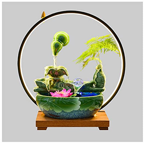 Fuente de mesa Fuentes de la mesa de la mesa de relajación interior Fuentes de la cascada de la cascada de la cascada Fuente for la oficina en el hogar Dormitorio de 15 pulgadas Decoración de regalo (