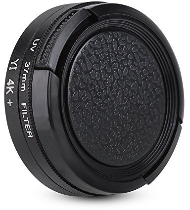 Juego de Filtros de Lente de Cámara de 37 Mm, Filtro de Lente UV con Anillo Adaptador de Tapa de Lente Protectora, Juego de Filtros UV de Revestimiento Multicapa para Lente de Cámara de Deportes de Ac