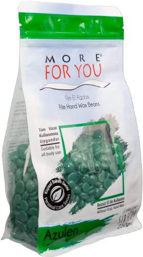 More For You Film Hand Wax Beans Azulen (Verde) 250 gr – Cera calda per la depilazione Hot Wax Sir Agda (Azulen)
