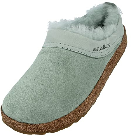HAFLINGER Lammfellclog Snowbird Filzpantoffel Hausschuh