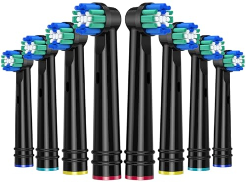 REDTRON Testine di ricambio per spazzolini elettrici Oral B, 8 pezzi Precision Clean Teste spazzolino da denti per Vitality Pro Smart Genius Series e altri EB20-P