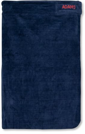 ADAMO XXL-Sauna Kilt dunkelblau für Herren in Übergrößen mit Klettverschluss (65 x 150 cm)