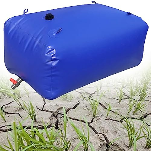 DEHIWI Flexibler Wasserspeicherbehälter/Dicker und langlebiger Wasserblase,Tragbarer Faltbarer Wasserspeicherblase Wassertank im Freien,Autocamping-Wassersack,Notwasserspeicher,5000L