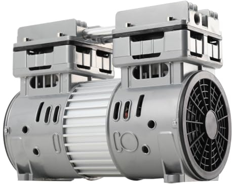 SUDEG ÖLfreier Luftkompressor, Kompressoraggregat 750W/1HP Luftkompressor Kopf Leise Silent Druckluft Luftkompressoren Zubehör,Aluminium öLfrei Compressor 8 Bar /750W, 1400U/Min