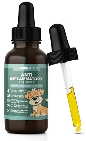 BUDDY'S BEST Natural Joint Support for Dogs – With Flaxseed, Hemp, Ginger & Turmeric Oils – Helps Maintain Mobility & Flexibility – Supports Overall Well-being – 50ml