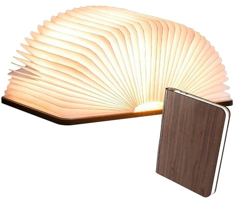 Monsterzeug LED Buchlampe, Deko Buch Lampe, Bücher Tischlampe, Leuchtendes Buch, Zimmer Deko, Buchlicht, Nachttischlampe, LED Buch Lampen, Bücherlampe faltbar, Nachttisch Licht, Deko Lampe, LED Deko