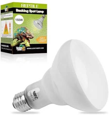 LUCKY HERP Reptilien Wärmelampe Terrarium 150W, Schildkröten Basking Spot Lampe Terrarium, E27 Wärmelampe Tiere für Bartagamen, Schildkröten, Hühner, Hunde, Reptilien