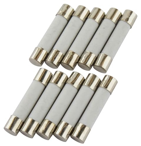 SeKi, confezione da 10 fusibili in ceramica 5A, 6 x 30 mm, fusibili in vetro, 250 V