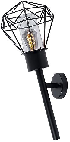 GLOBO Außenleuchte Wandleuchte Edelstahl Gartenlampe Fackel Wandlampe Gitter schwarz, App Steuerung CCT, Smart RGB LED 8,5W 806Lm, H 28,5 cm