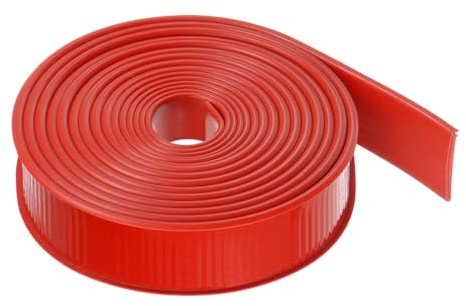 QUARKZMAN U-Form Kantenband 1-3/16 x 16.4ft (30mm x 5000mm) Selbstklebendes TPE Flexibles Furnierkantenband Kantenschutz für Möbel, Schränke, Tische, Reparatur, Rot