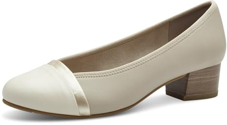 Jana Damen Pumps mit Blockabsatz Vegan, Mehrfarbig (Beige Comb), 39 EU
