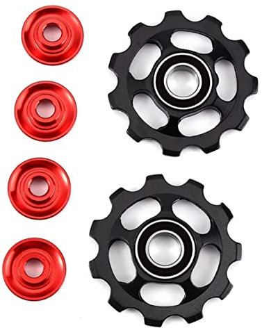 MOBUTOFU 4stücke Aluminiumlegierung Schaltwerkrolle Für Mountainbike-umwerferrolle Umwerferrolle Fahrrad-schaltwerkrolle Schaltwerkzubehör Mit Hoher Haltbarkeit
