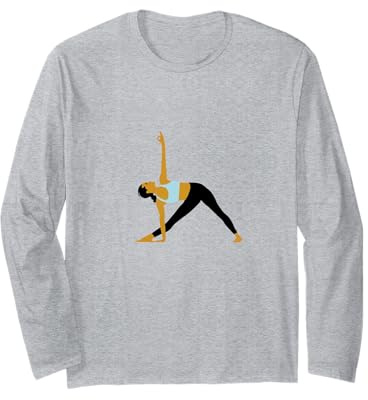 Pose triangulaire de yoga Manche Longue
