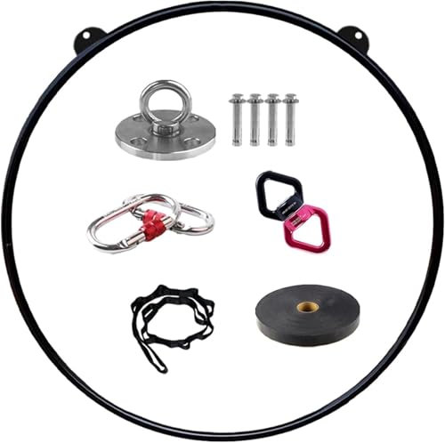 WJFTODAY Aerial Hoop, Hoop Dance Yoga Hoop zur Steigerung der Temperament, Home Gym ZubehAerial Hoop, Hoop Dance Yoga Hoop zur Steigerung der Temperament, Home Gym Zubehör - Aerial Equipment Set