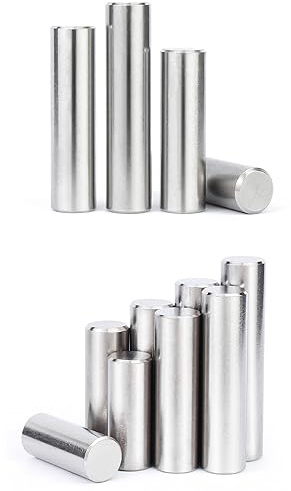 Dowei-Stift, 50 Stück Edelstahl-Dübelstangen, Regalstützstift, Metallbefestigungselemente, 4 mm Länge, 4–100 mm, zur Verwendung an präzisen Stellen(12mm)