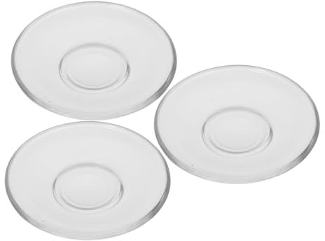 Ipetboom 6 Pièces Soucoupes Verre Transparent Pour Tasses Dessous De Verre Pour Thé Plat Rond Table Chaleur Et Rayures