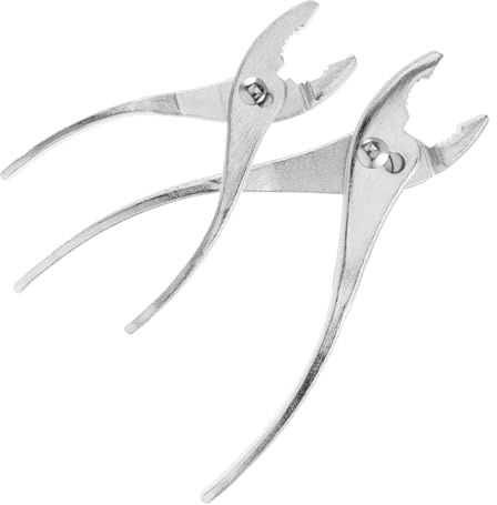 Tofficu 2 Pezzi Pinze Regolabili per Morsetti Tubo con Ganasce Seghettate Pinze per Serraggio Allentamento e Dadi e Bulloni Strumento Multifunzionale per Idraulica e Manutenzione