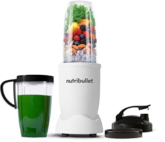 nutribullet Pro Personal Blender, Shakes, Smoothies, Food Prep, and Frozen Blending, 32 Ounce Cup, 24 Ounce Cup, Flip-top Travel Lid, 900 Watt, Matte White, NB9-0901AW