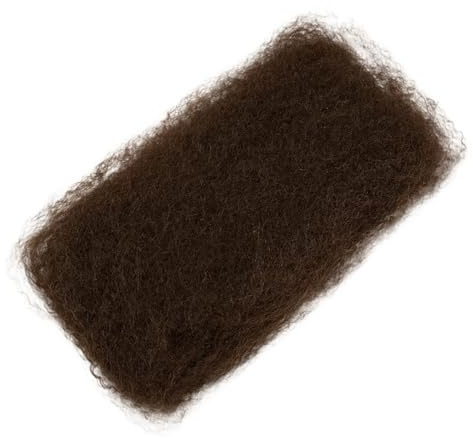 Utilisation quotidienne Cheveux humains Afro Kinkys en vrac for tressage, 50 g/paquet, extensions de cheveux humains en vrac for Microlocs(Medium Brown,12inch)
