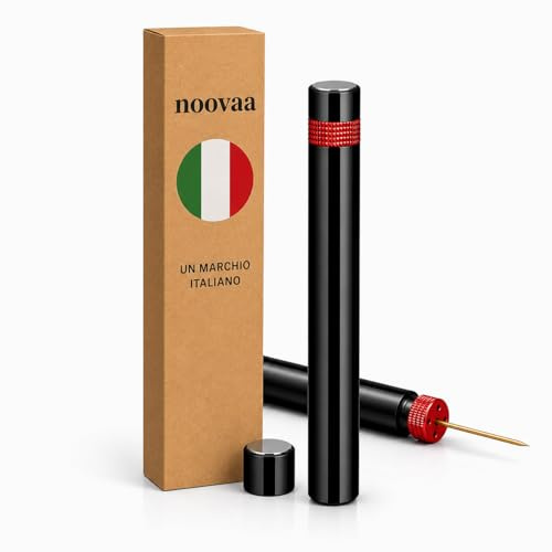 Noovaa Korkskruv med Tryckluft - Flasköppnare i Rostfritt Stål - Snabb och Enkel Extraktion - Kompatibel med Korkar - Elegant Vintillbehör, Röd