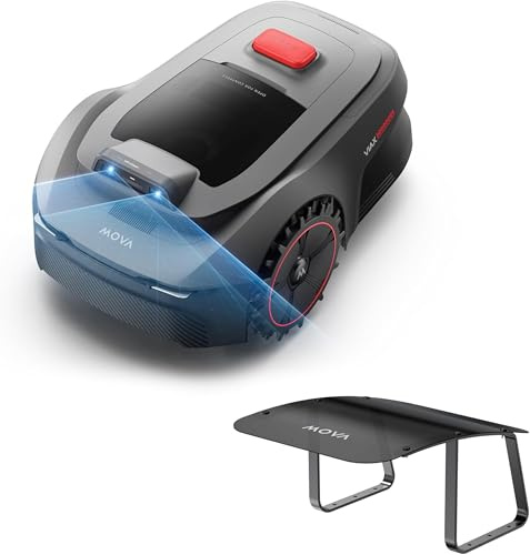 MOVA ViAX 250 Robot Tondeuse + Garage de Protection – Recommandé 250 m², Cartographie à Assistance IA, Étanche, Compatible avec ViAX 250/500, MOVA 600/1000, LiDAX Ultra 800/1200/1600