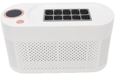 Oreilet Máquina Hielo Sobremesa, 120 W Portátil Automática para Hogares Residencias Estudiantiles Oficinas Camping Caravanas, Fiestas Coches, Produce 10 Cubitos Hielo en 15 minutos (Enchufe de la UE)