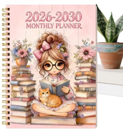 Planificador mensual 2026-2030 Calendario de citas de 5 años encuadernado e
