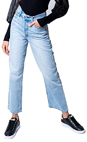 Levi's Ribcage Straight Ankle Jeans, Middle Road, 26W / 27L Donna