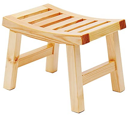 RTY-BY Shower Bench Seat Wooden Spa Bath Stool Deluxe Bathtub Seat Bathroom Foot Rest for Shaving Legs With Storage Shelf For Seating Chair Perfect For Indoor Or Outdoor, Curved Design