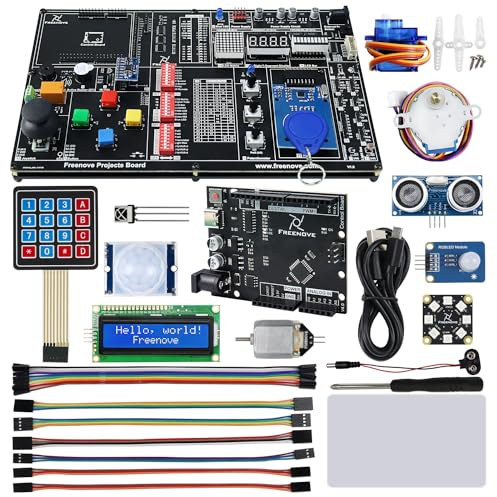 Freenove Projects Kit with Control Board V4 (Compatible with Arduino IDE), 238-Page Detailed Tutorials, 46 Projects, No Soldering, Simple Wiring