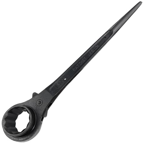WEDO Scaffold Podger Ratchet Wrench,One Side Socket Spanner,Ratchet Podger Spanner, Quick Release Spud Wrench,1-5/8 Socket Spud Ratchet,41mm Metric,Length 455mm, CR-V, Die-Forged