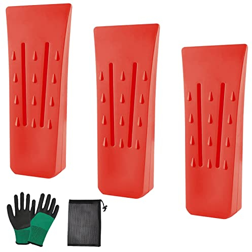 HENGBIRD Cuneo di caduta in plastica ABS, cuneo da taglio, cuneo per alberi in plastica, per la caduta controllata di alberi (3 pezzi)