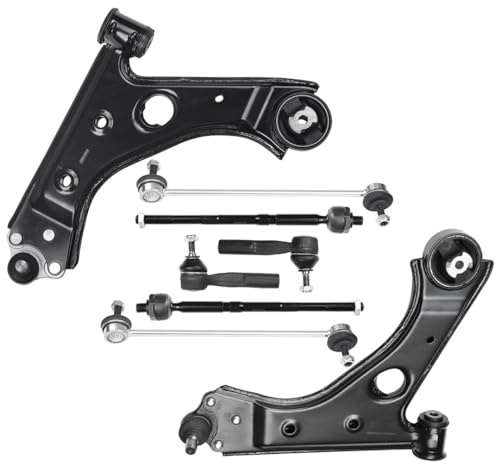 RIDEX 2905L0085 Lenkersatz Radaufhängung Querlenker Satz mit Schlüsselansatz mit Trag-/Führungsgelenk mit Axialgelenk mit Koppelstange Vorne Links Vorne Rechts Kompatibel mit OPEL, FIAT PUNTO EVO 199