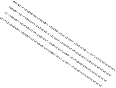 CoCud 4Stk Extra Lange Spiralbohrer 2.5mm Bohrer Bit Durchmesser Drehbohrer | Schnellarbeitsstahl, 200mm Gesamt Länge, Für Gehärtetes Metall Holzarbeiten Plastik Aluminium