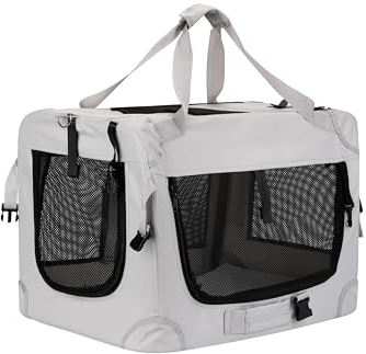 MUQMD Tragbare faltbare Hundebox, weiche Hunde-/Katzenbox, einfach zu falten und zu tragen, Reise-Hundebox für Katzen und kleine/mittelgroße Hunde, drinnen und draußen