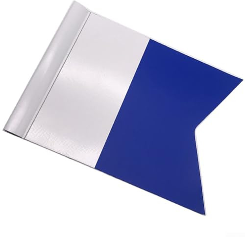 Zoegneer Drapeau de plongée étanche en PVC bleu blanc avec prise de mât pour la plongée avec tuba activités sous-marines