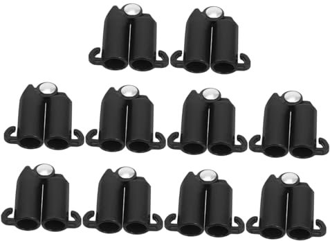 ROMISBABA Verbindungsstück Für Pflanzenpfähle Stützclips Befestigungsclips Schnellverbinder Gewächshausklammern Tunnel Wachsen Clips Für Tomatenpflanzen Gartenschlauch Abs Black