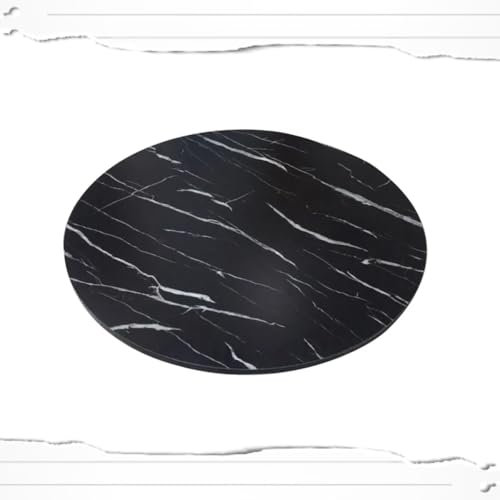 Plateau tournant Lazy Susan en marbre noir pour table de salle à manger 50,8 cm Plateau de service rotatif silencieux et lisse facile à nettoyer Organiseur de table de cuisine