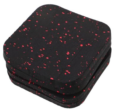 Happyyami 4pcs Thick Rubber Absorption Mats for Treadmill Carpet and Hardwood Floors Noise Dampening Pad for Fitness Equipment Furniture and Stationary Bike