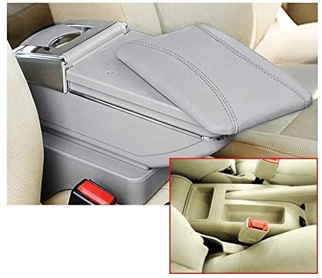NKLDDE para V&w para Bora para Golf 4 De Una Sola Capa, Negro, Gris, Beige, Reposabrazos, Caja De Almacenamiento con Portavasos, Cenicero