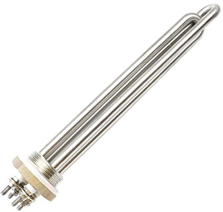 BDAYEK Pièces de Chauffe-Eau Élément Chauffant Tubulaire à Immersion 12 V/24 V/36 V/48 V DN25 DC (Couleur: écrou de Chauffage, Taille: 36 V 1200 W BSP)(Heater Only,12v 300w BSP)
