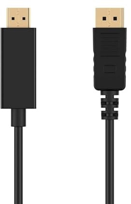Glowster Câble DisplayPort vers HDMI, 1,2 m, 3 m, compatible vidéo et audio, idéal pour connecter des appareils à des écrans ou projecteurs.