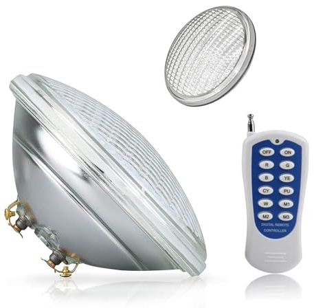 LED Ring Fountain Light - Underwater Pool Light, PAR56 AC12V Submersible LED Pool Lights, IP68 RGB Waterproof Underwater Lights, Swimming Pools Underwaters Lighting(45W)